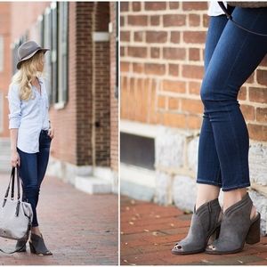 VINCE CAMUTO - Koral Perforated Open Toe Bootie